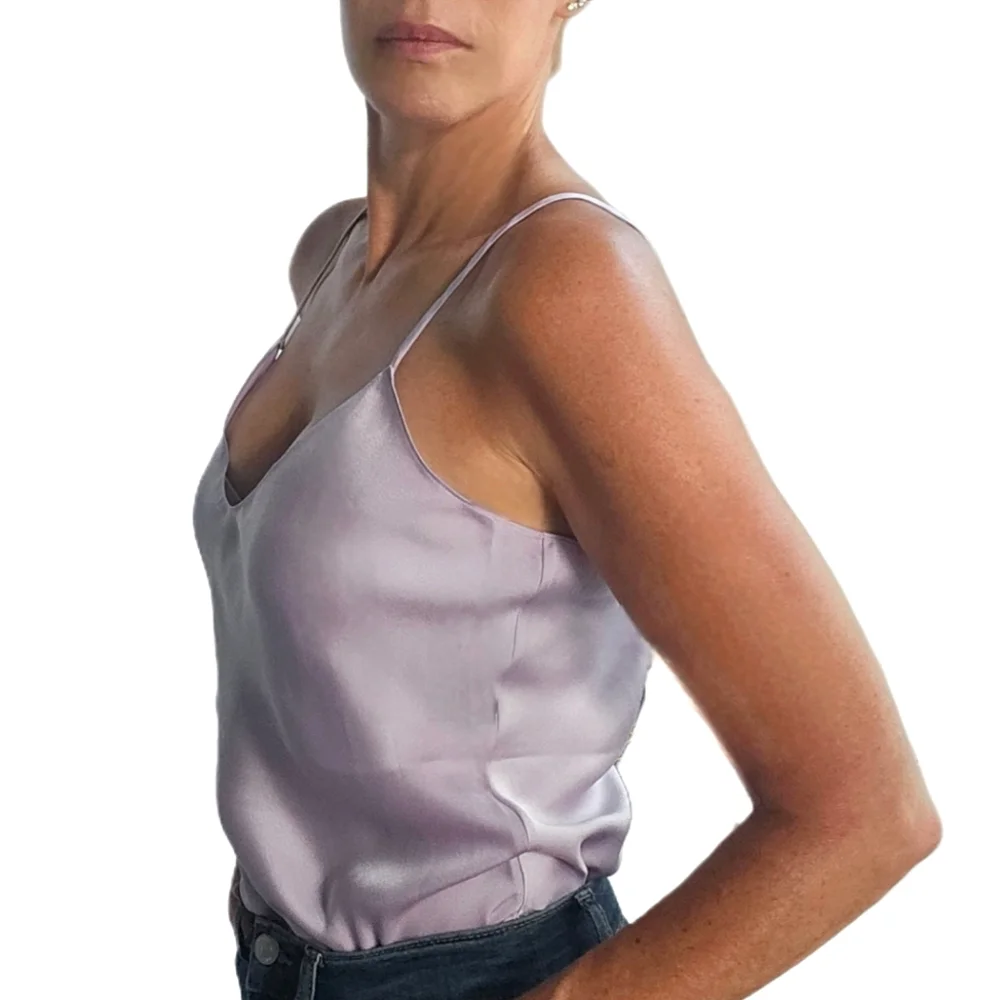 ❤️SPECIAL❤️NWT. POLO RALPH LAUREN Satin V-Neck Cami In Lavender - Picture 13 of 14